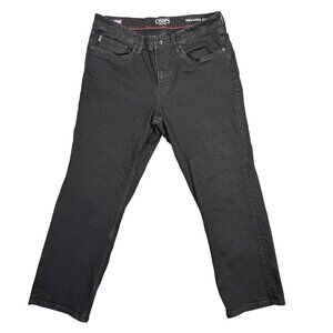 Chaps Jeans Mens 34x29 Black Relaxed Fit Straight Leg Stretch Denim Pants
